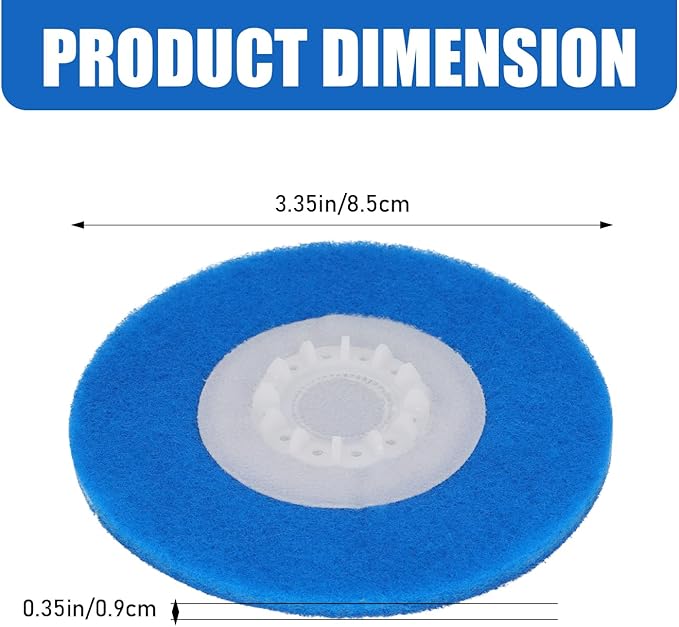 Magic Sponge Eraser Pads for Shark Steamer S7001 s7020 s7000amz s7000 s7001tgt s7201 s8201 S7005 s8001 Series Rotating Steam Scrubber,Scrub Sanitize at The Same,Round Scrubbing Mop Replacement Pad