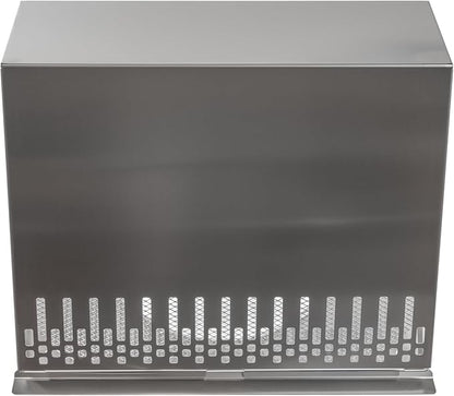 Vent Systems 10" Inch Air Supply Vent Cover with Rubber Gasket - Stainless Steel - Robust Weatherproof Outdoor Air Intake Box - Duct or Surface Mounting - Rain and Snow Protection