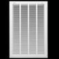 16" X 25 Steel Return Air Filter Grille for 1" Filter - Removable Face/Door - HVAC Duct Cover - Flat Stamped Face - White [Outer Dimensions: 18.5 X 26.75]