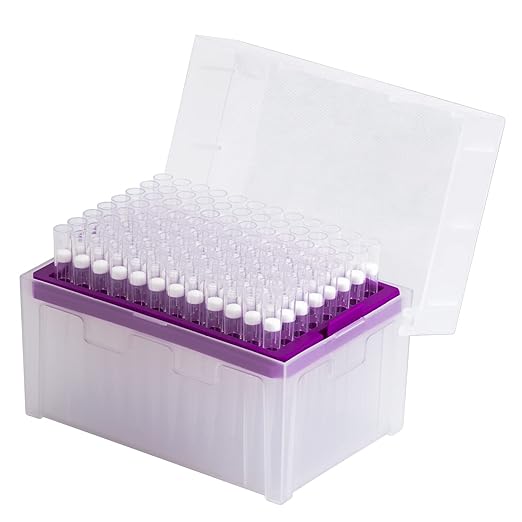 Pipette Tips 1000UL for Laboratory, with Filter,Autoclavable, Universal Type, Clear, 96 Tips (T1000-RSF-96)