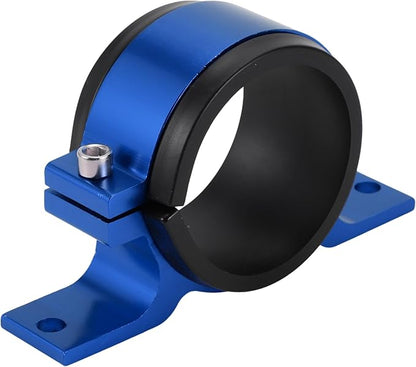 1pcs 58mm Universal Fuel Filter Mounting Bracket - Car Fuel Pump Clamp Holder - Aluminum Alloy Blue
