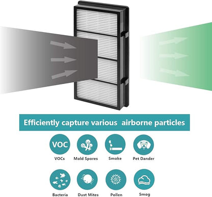 HAPF300 True HEPA Filter, Compatible with Holmes AER1 HAPF300, HAPF30 and Bionaire Units, Allergen Remover, Pack of 2