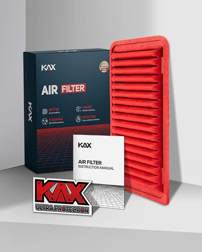 KAX Premium Engine Air Filter, GAF007(CA9360) Replacement for Toyota Camry 2002-2011, Sienna 2004-2010, Highlander 2001-2007/2009-2013, Solara 2004-2008, Lexus ES300, ES330, RX330, RX350