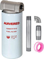 1200KTF7018 F1810PM0 Fuel Filter - Spin-on Particulate - Fit for Transfer Pump FR112 FR1210G FR610G 25 GPM 3/4” with 1200KTG9075 Filter Head and 3/4” ST Elbow and 3/4 x 7” Nipple