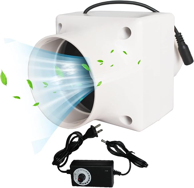 3 Inch Exhaust Inline Duct Fan 12V 7W Grow Tents Ventilation Exhaust Fan Low Noise Inline Blower Fan for Rv Boat Bathroom Warehouse Basements (Color : NO Adjustable Speed, Size : 7w)