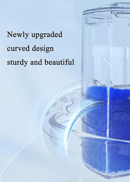 HIERYAN Circular Fish Tank Filter, Aquarium Hang on Filter, Small Fish Tank Filter with Biochemical Sponge, Suitable for a Circular Fish Tank with a Diameter of 5.35″ - 7″