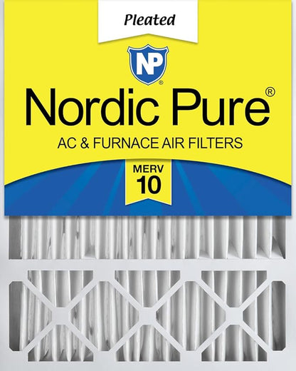 Nordic Pure 20x25x5 (Actual Size: 19 7/8 x 24 7/8 x 4 3/8) Honeywell/Lennox Replacement MERV 10 Air Filter 1 Pack