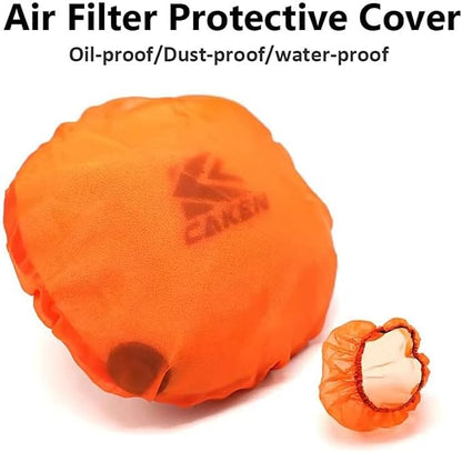 PRO CAKEN Motorcycle Universal Foam Air filter Cover Protector Air Filter Cover For Dirt Pit Bike Air Filter Cleaner Kits-Orange 2pcs