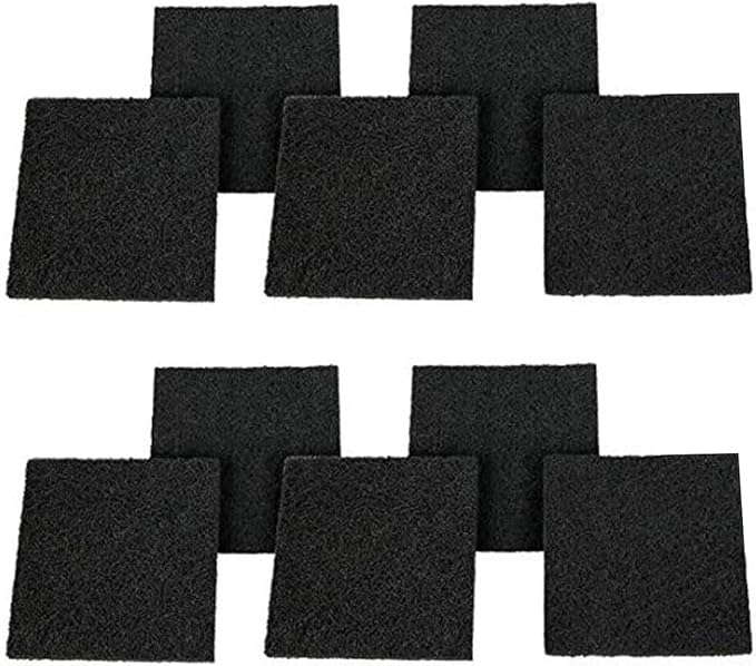 Eagles Square Compost Bin Filters, 10PCS, 4.7" x 4.7" x 0.4" Charcoal Filters for Kitchen Compost Bin Pail, Square Activated Carbon Filter Bio Bucket Filter Universal Size
