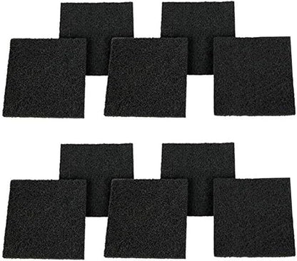 Eagles Square Compost Bin Filters, 10PCS, 4.7" x 4.7" x 0.4" Charcoal Filters for Kitchen Compost Bin Pail, Square Activated Carbon Filter Bio Bucket Filter Universal Size