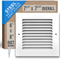 Fits 6x6 Duct Opening | Steel Return Air Grille by Handua | Vent Cover Grill for Sidewall and Ceiling | White | HVAC Cold Air Intake Grille | Outer Dimensions: 7.75"W X 7.75"