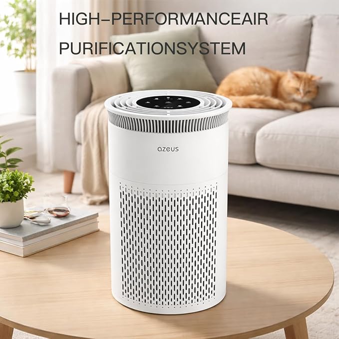 True HEPA Air Purifier (C8) 3-Stage Filtration System, 360° Air Intake, Ultra-Quiet, Ideal for Large Rooms, and Ozone Free (Medium)