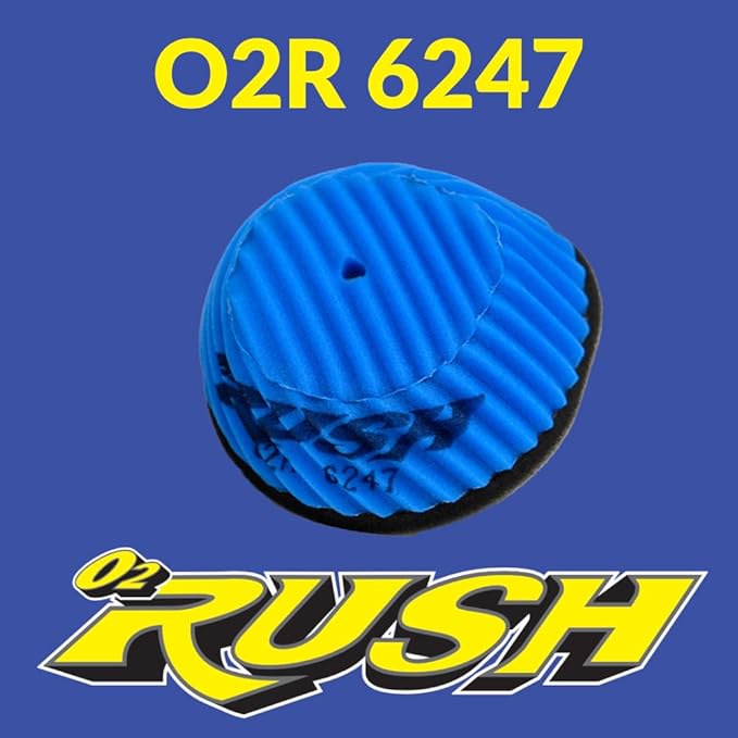 O2 RUSH High-Performance Single-Stage Saw-Tooth Foam Air Filter-Fits Yamaha YZ65 2018-2025 - Replaces OEM BR8-14451-00-00 - Washable, Reusable & Race Proven for Junior Motocross