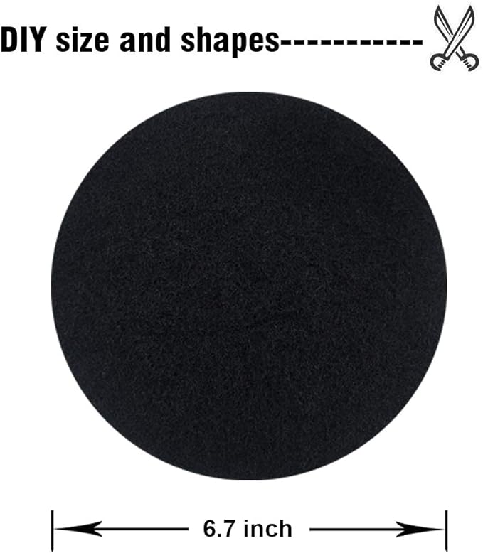 ddLUCK 6 Pack Kitchen Compost Bin Filter, Round Food Waste Bins Activated Carbon Filters,Replaceable Extra Thick Charcoal Filters for Odour Remove All Caddy Bucket,1cm Thickness