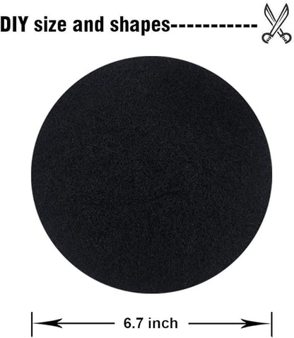 ddLUCK 6 Pack Kitchen Compost Bin Filter, Round Food Waste Bins Activated Carbon Filters,Replaceable Extra Thick Charcoal Filters for Odour Remove All Caddy Bucket,1cm Thickness