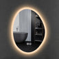 Inner Sand Smart Illuminated LED Bathroom Mirror, Wall Mounted Multifunction Bathroom Vanity Mirror with Dimmable Brightness | Sensor Touch | Demister Pad | Time Temperature(Defog+Dimmable,60x80cm)