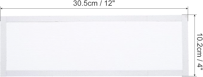 PATIKIL 4"x12" Magnetic Vent Cover, 6 Pack Floor Wall Air Registers Cover Strong Magnet Vent Screen Mesh for Blocking Hair Dust Debris, White