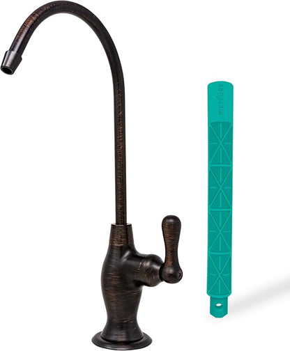 Metpure Non-airgap NSF Certified RO Faucet Reverse Osmosis Drinking Water Filtration System Water Dispenser Spout (Venetian Bronze). Vase Style with Faucet Wrench.