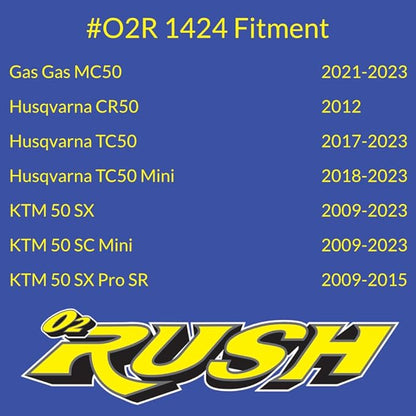 O2 RUSH High-Performance Foam Air Filter fits GAS GAS MC 50 & KTM 50 SX – Race-Proven Saw-Tooth Technology, Washable & Reusable(OEM 452 06 015 000)