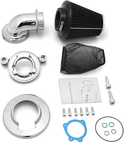 Big Sucker cone Air filter intake for harley air Cleaner Sportster Softail fatboy heritage dyna touring street road king Glide (Nake - Chromed, Type A : For Sportster XL models)