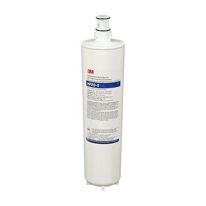 3M Water Filtration Replacement Cartridge for Commercial Ice Maker Machines HF20-S for High Flow Series ICE120-S, Reduces Sediment, Microplastics, Chlorine Taste and Odor, Cysts, Inhibits Scale