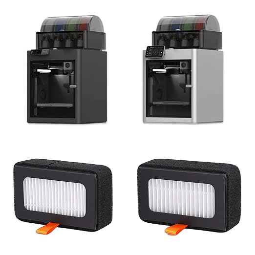WALFRONT 2PCS Air Filter Activated Carbon Filter Cartridges Replacement for X1 P1S Series 3D Printers with Low VOC Emissions for Cleaner Air