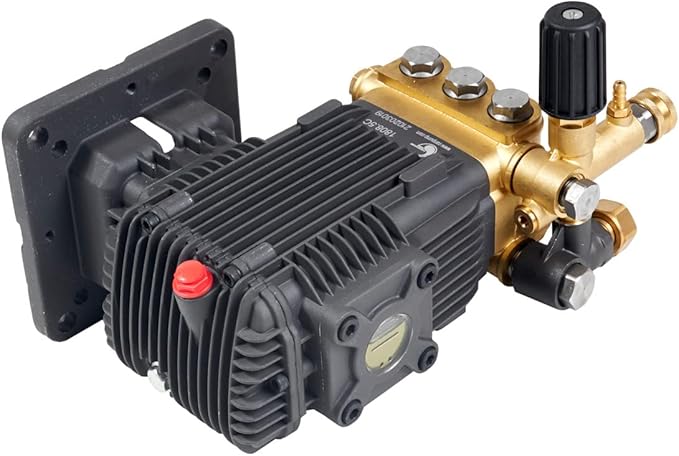 Canpump 2000 PSI 3.5 GPM Pressure Washer Pump Assembly w/ 5 HP 240V Motor – Triplex Plunger Power Washer Pump, External Unloader, Commercial Equipment Wash, Fleet, Farm & Workshop Cleaning