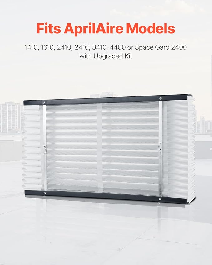 VEVOR 16x28x4 Furnace Air Filter, MERV 13 Pleated HVAC AC Replacement, Electrostatic 12-Month Air Cleaner, 2-Pack (Actual Size: 16.34x27.76x3.98 in), for Improving Home Indoor Quality