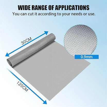 Filter Screen Sheets Stainless Steel Air Vent Mesh Cover Wire Mesh Roll 30x120cm Woven Wire 30 Mesh Sheet for Vents Cover Air Brick Garden