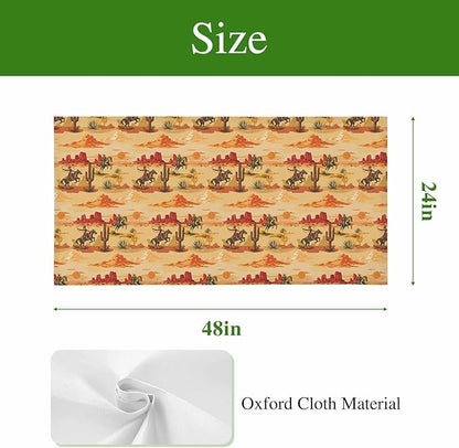 Tropical Plant Cactus Fluorescent Light Covers 4 Pack Western Cowboy Horse Sunset Desert Ethnic Magnetic Fluorescent Ceiling Lights Filters for Office Classroom Home Drop Ceiling 4x2 Feet