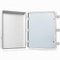 QILIPSU Waterproof Junction Box IP67 Outdoor Plastic Electrical Project Enclosure Weatherproof with Inner Door, Mounting Plate, Wall Brackets, Hinged Grey Cover 20"x16.1"x7.9" -D