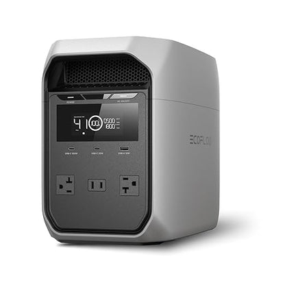 EF ECOFLOW Portable Power Station DELTA 3 Classic, 1024Wh LiFePO4 Battery, 1800W AC/100W USB-C Output, 1 Hr Fast Charge, Solar Generator for Home Backup, Camping & RVs (Solar Panel Optional)