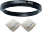 40.5mm Lens to 43mm Camera Lens Adapter 40.5mm to 43mm Step Up Ring Adapter Ring for All Brands of UV ND CPL, with Premium Lens Wiping Cloth 2 Pack (40.5mm-43mm)