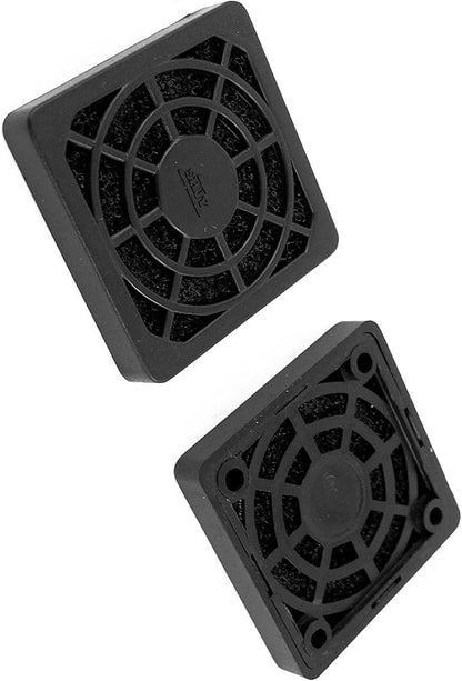 uxcell 40mm Desktop Computer Fan Dust Filter Grills Dustproof Case Cover, Plastic Square PC Fan Dust Mesh, Black - 2 Pack