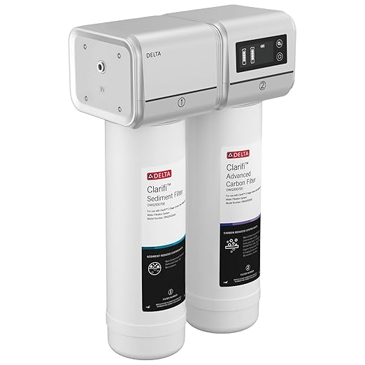 Delta Clarifi Advanced 2 Stage Under Sink Water Filter System, Water Filter for Kitchen Sink Beverage Faucet, DWQ3502020