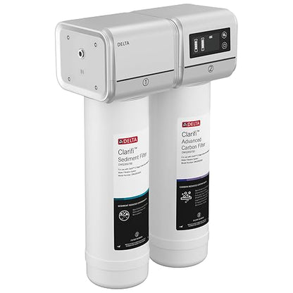 Delta Clarifi Advanced 2 Stage Under Sink Water Filter System, Water Filter for Kitchen Sink Beverage Faucet, DWQ3502020