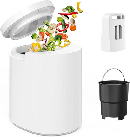 Electric Composter for Kitchen, 3L Food Recycler Composter with Auto-Cleaning/Odor-Free/LED Display/Low Noise, Smart Countertop Compost Bin 4-6H Turn Food Waste into Fertilizer for Home Indoor Use
