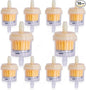 10PCS 3/16" 5mm-6mm Gas Inline Fuel Filter, with magnet, Fit for ATV Scooter Moped Go Kart Dirt Bikes Snowblower Motorcycle Lawnmower Taotao Small Tractors Snowmobiles and Other Small Engines