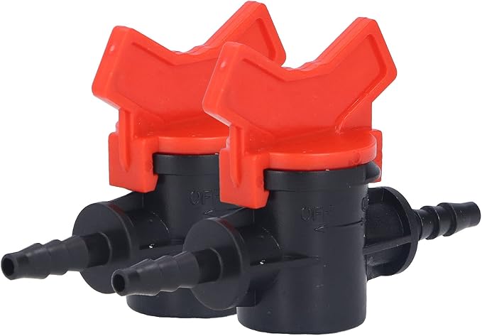 Regulator ABS Plastic Liquid Control Stop Valve for Domestic Water Pumps Solar Water Heaters Construction Sites 2PCS Straight Through Valve (4MM regulator)