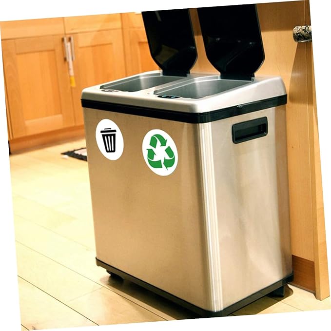 Waste Sorting Labels for Garbage Bin PVC Sticker Decals for Kitchen Recycling Trash Can
