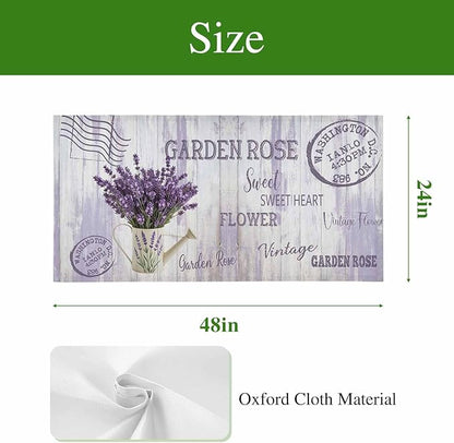 Fluorescent Light Covers for Ceiling Lights Lavender Flower Magnetic Light Filters 3 Pack 4x2 ft Watering Can Purple Old Postcard Wood Ceiling Lights Cover for Classroom Office School Drop Lamp Decor