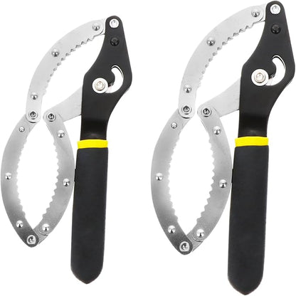 2pcs Adjustable Oil Filter Wrench Tool for Easy Removal of Oil Filters Compatible with Small to Medium Trucks and Farm Equipment
