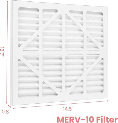 Abestorm MERV-10 Air Filter for Filteair HEPA S1 S2 S3 / Filteair HEPA V1 V2 V3 Air Scrubber, 14.5x13.7x0.8 (2Pack)