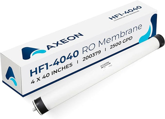 Axeon HF1-4040 2500 GPD RO Membrane Element – 4-inch x 40-inch, Low-Pressure Polyamide Thin Film Membrane TFM, 150 PSI, High-Flow Water Filtration for Commercial Reverse Osmosis 200379
