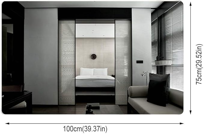 Wall Mirror Modern LED Bathroom Mirror with Defogging Backlit Bathroom Mirrors with Light and Touch Sensor Switch Demister Pad (Color : D Size : 50CMx70CM) (C 75CMx100CM)