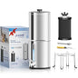 Purewell 1.0 Gallon Portable Gravity Water Filter System, 4-Stage 0.01μm Ultra-Filtration Countertop System with Water Level Window and Stand, Reduce Fluoride & Chlorine, for Camping, RVing (PW-1G-KF)