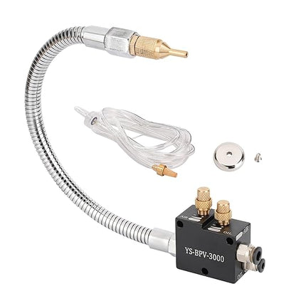 1/4" Coolant Mister with Magnet Base,CNC Cooling Spray for Milling Machine and Metal Lathe Mill,Air Sprayer Mist Lubrication System on Engraving Tools and Accessories(Metal Tube)