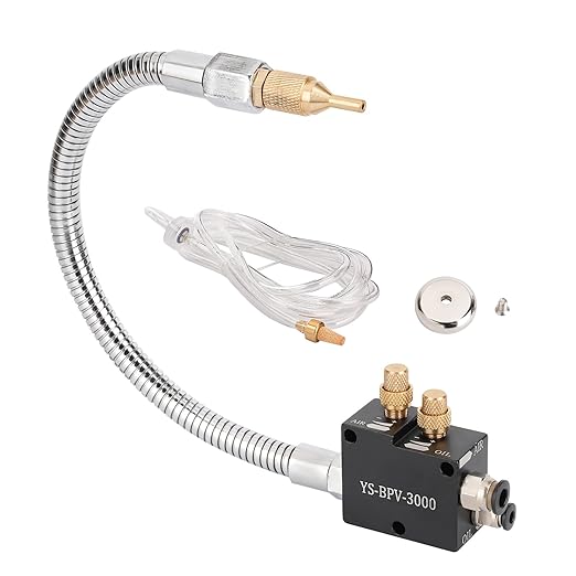 1/4" Coolant Mister with Magnet Base,CNC Cooling Spray for Milling Machine and Metal Lathe Mill,Air Sprayer Mist Lubrication System on Engraving Tools and Accessories(Metal Tube)