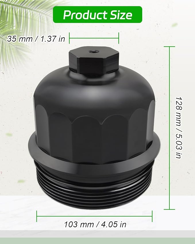 Fuel Filter Housing Cap Fit for GM Duramax 6.6L L5P (Chevy Silverado/GMC Sierra 2500HD 3500HD) 2017-2020，Fit for Cruze 2.0L 2014-2015 Cruze 1.6L 2017-2019 (without TP1015 fuel filter)
