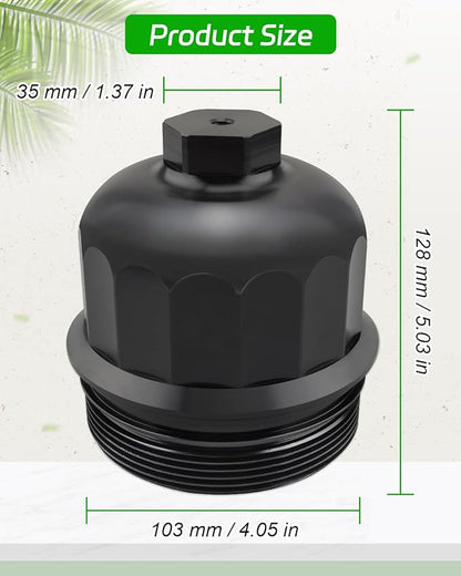Fuel Filter Housing Cap Fit for GM Duramax 6.6L L5P (Chevy Silverado/GMC Sierra 2500HD 3500HD) 2017-2020，Fit for Cruze 2.0L 2014-2015 Cruze 1.6L 2017-2019 (without TP1015 fuel filter)
